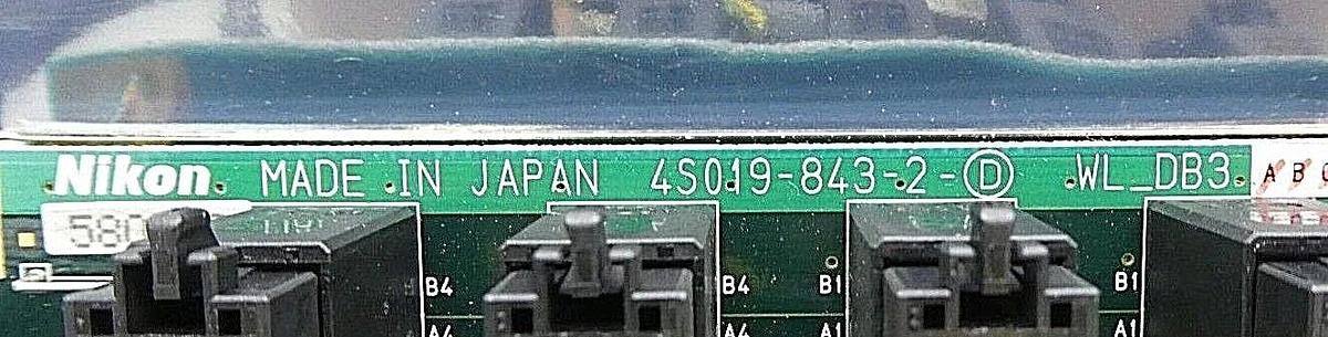 Used Nikon 4S019-843-2-Ⓓ Processor PCB Card WL_DB3 NSR Series System Working Surplus