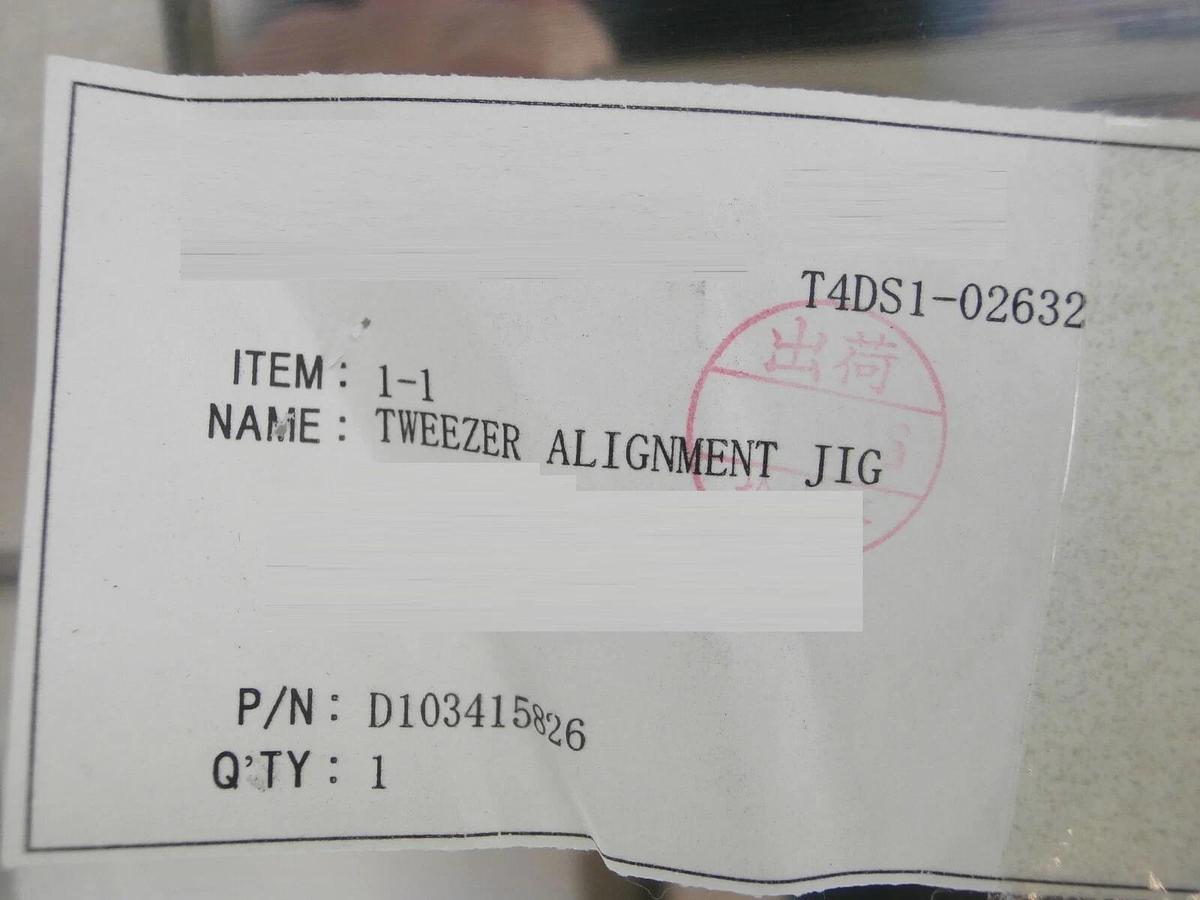 Used Kokusai D103415826 Tweezer Alignment Jig Assembly T4DS1-02632 KV-1000 Working
