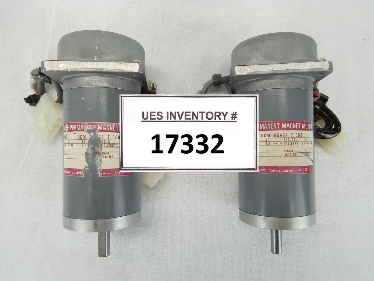 Used Hitachi DCM-05A02-E 660 Permanent Magnet Motor Reseller Lot of 2 Used Working