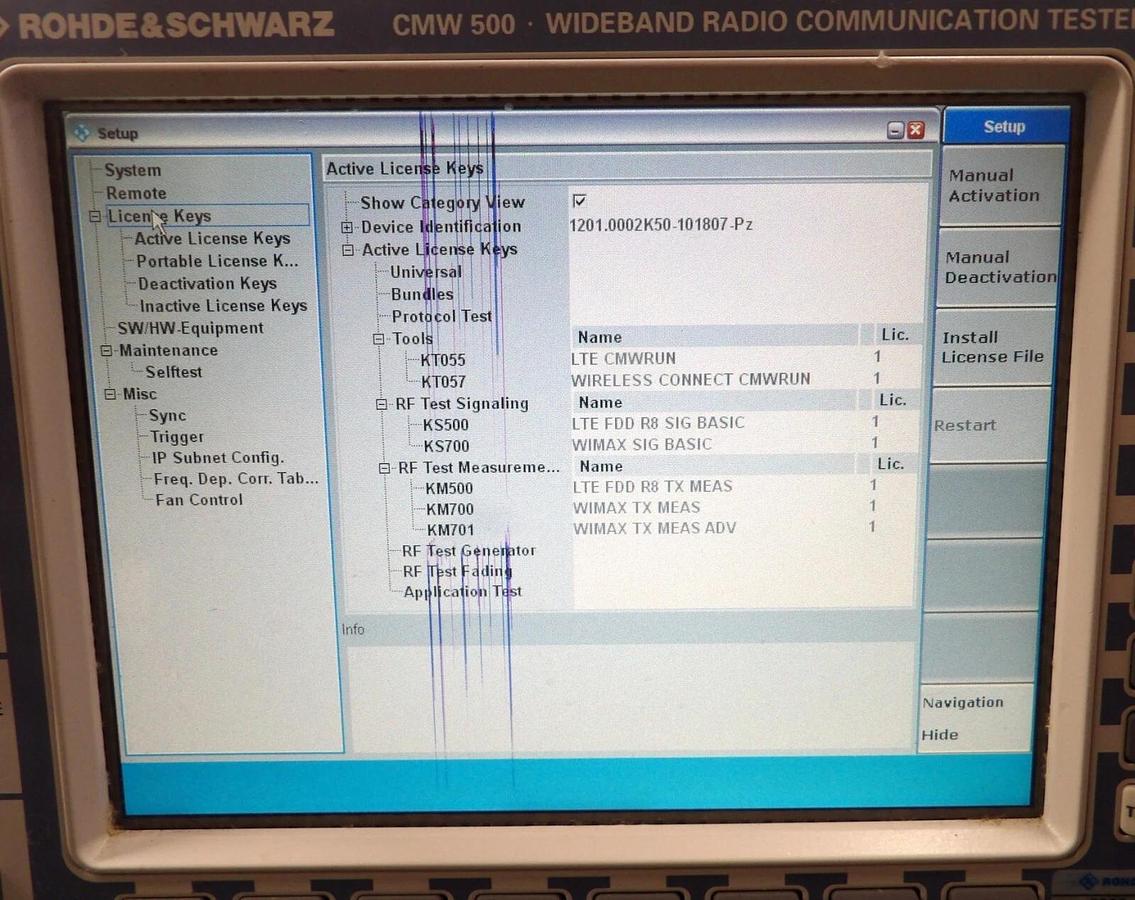 Used Rohde & Schwarz 1201.0002K50 Wideband Radio Tester CMW 500 Damaged Screen As-Is