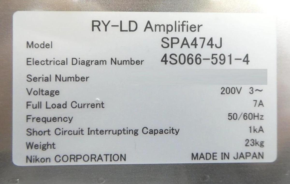 Used Nikon 4S066-591-4 RY-LD Amplifier Module SPA474J 4S013-684-1 NSR Dented Working