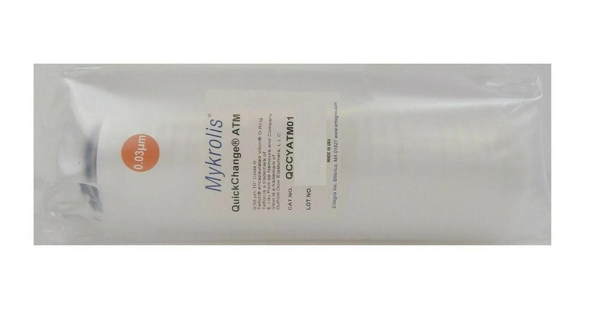 Used Mykrolis QCCYATM01 Filter Catridge QuickChange ATM Chemlock 0.03µm New Surplus