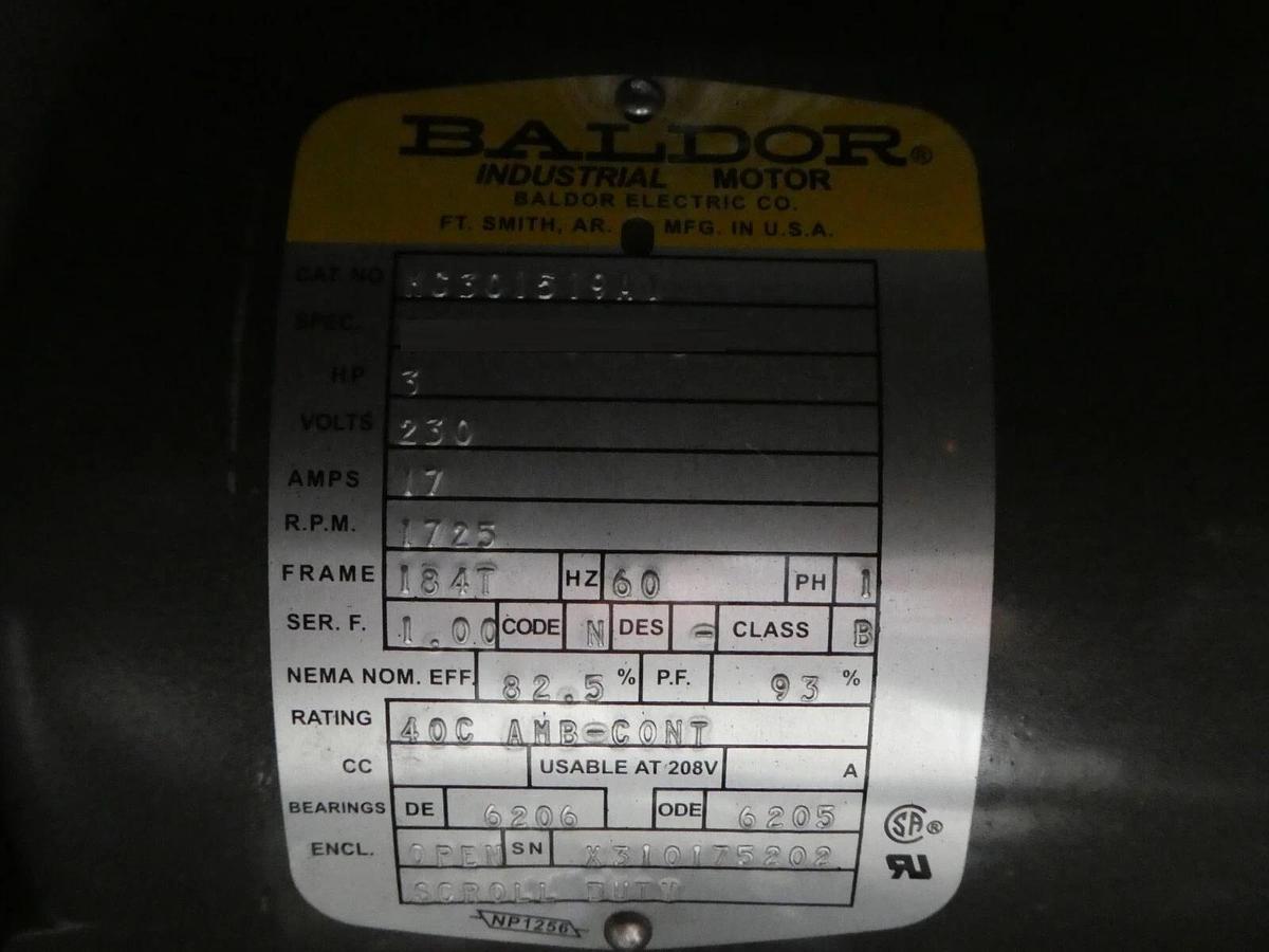 Used Powerex SF120872PH Clean Air Compressor SLAE03E Spectrometer Laboratory Surplus