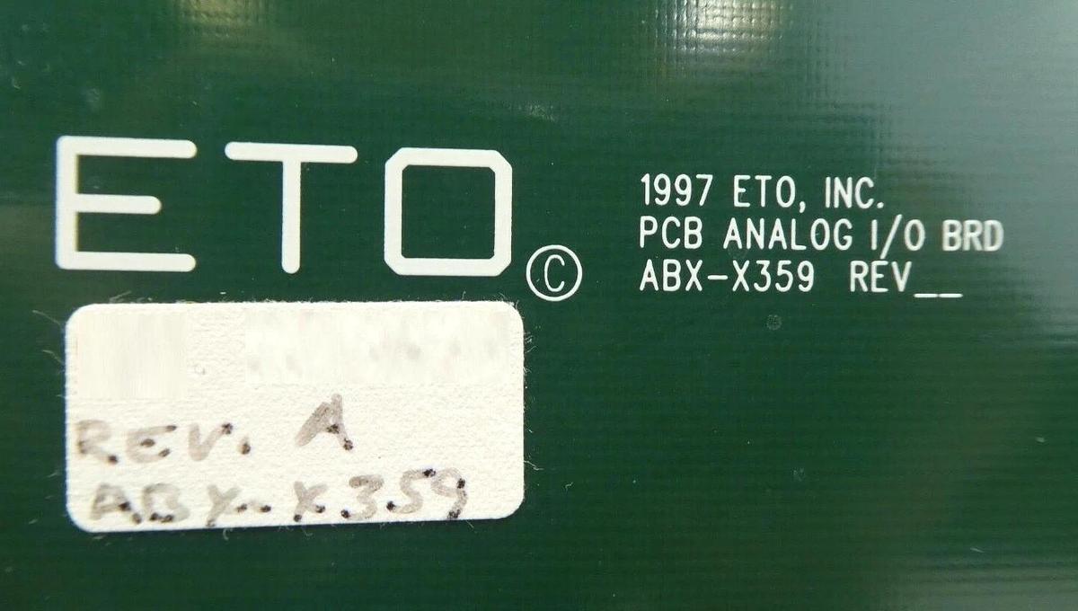 Used ETO Ehrhorn Technological ABX-X349 Analog I/O PCB AMAT Centura ETO Rack Working