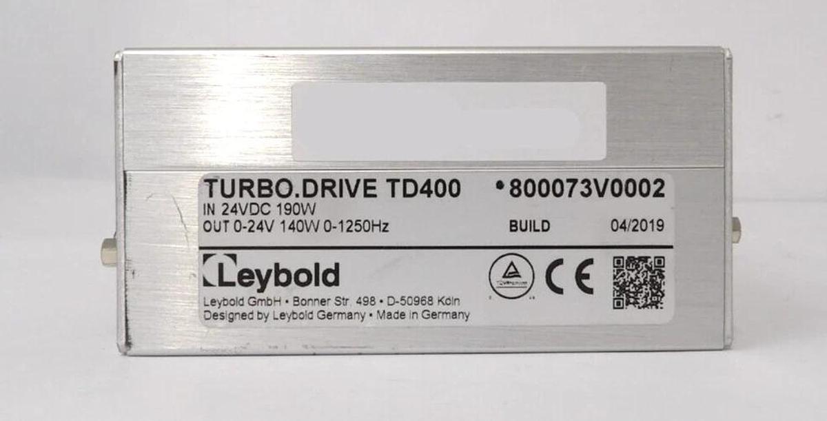 Used TD400 Leybold 800073V0002 Turbomolecular Pump Controller TURBO.DRIVE 400 Working