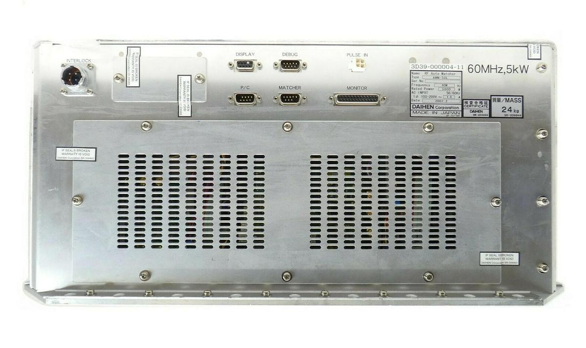 Used Daihen AMN-50L RF Auto Matcher TEL Tokyo Electron 3D39-000004-11 Working Surplus