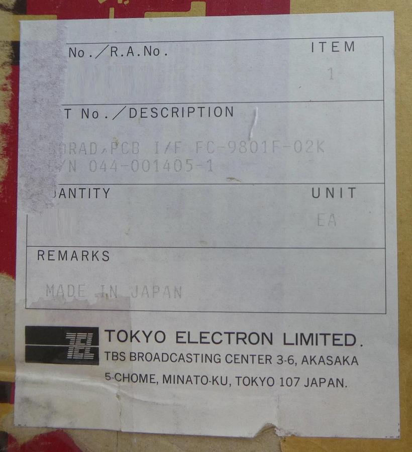 NEC FC-9801F-02K Interface I/F Board PCB TEL 044-001405-1 New Surplus