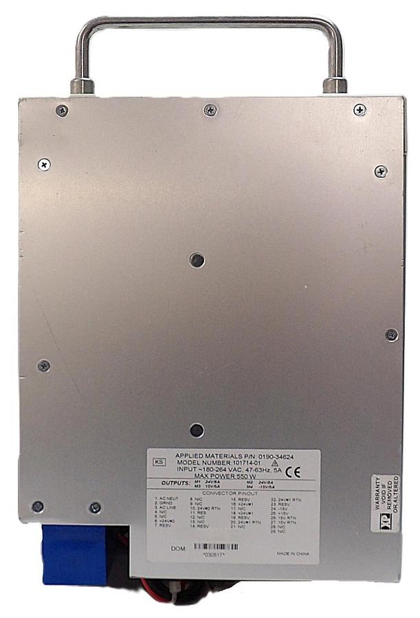 Used XP Power 101714-01 Rack Mount Power Supply AMAT 0190-34624 Working Surplus