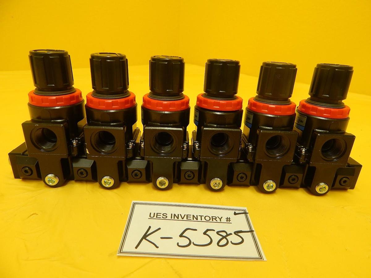 Used Koganei R300M6AS3-306W Manual Regulator 6-Port Manifold MR303-02-306W Used