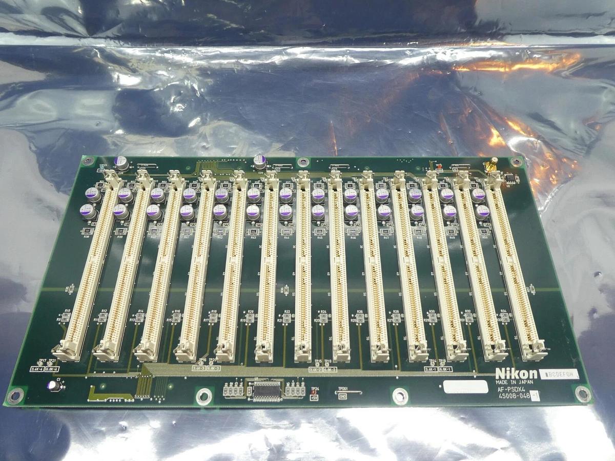 Used Nikon 4S008-048-1 Relay Backplane PCB AF-PSDX4 Copper Exposed NSR Series Working