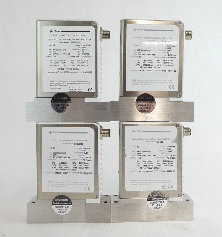 Used Brooks GF125CXXC GF125C Mass Flow Controller MFC Reseller Lot of 11 Working