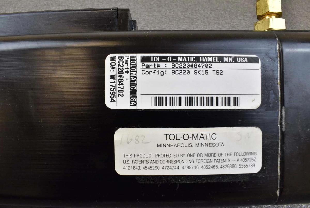 Used Tol O Matic BC220 Neumatic Rodless Linear Actuator
