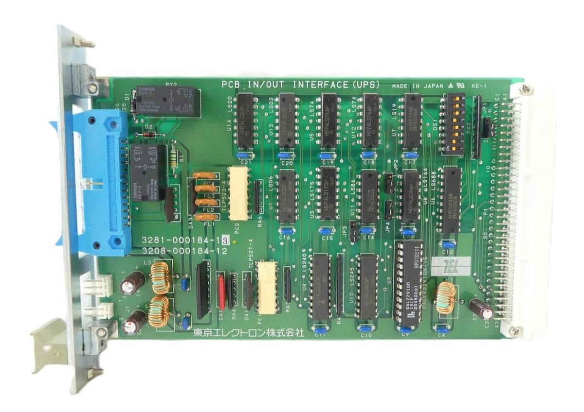 Used TEL Tokyo Electron 3281-000184-13 IN/OUT INTERFACE (UPS) PCB Card 3208-000184-12