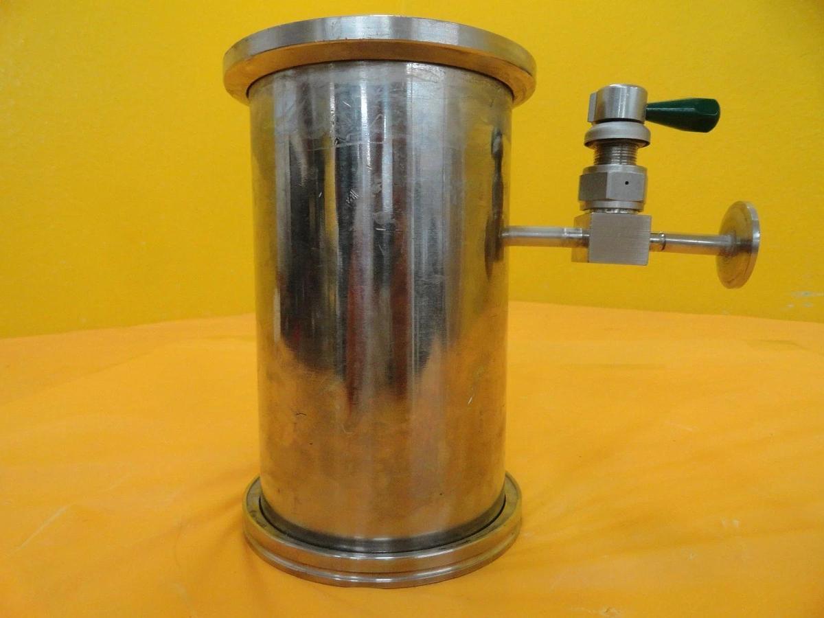 Used Fuji Seiki High Vacuum Nipple Tee Stainless QF100 ISO-LF to ISO100 SS-DLTW4 Used