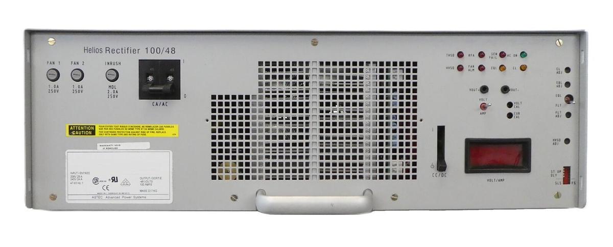 Used Nortel 100/48 Modular Power Rectifier 48VDC 100A Helios Working Spare