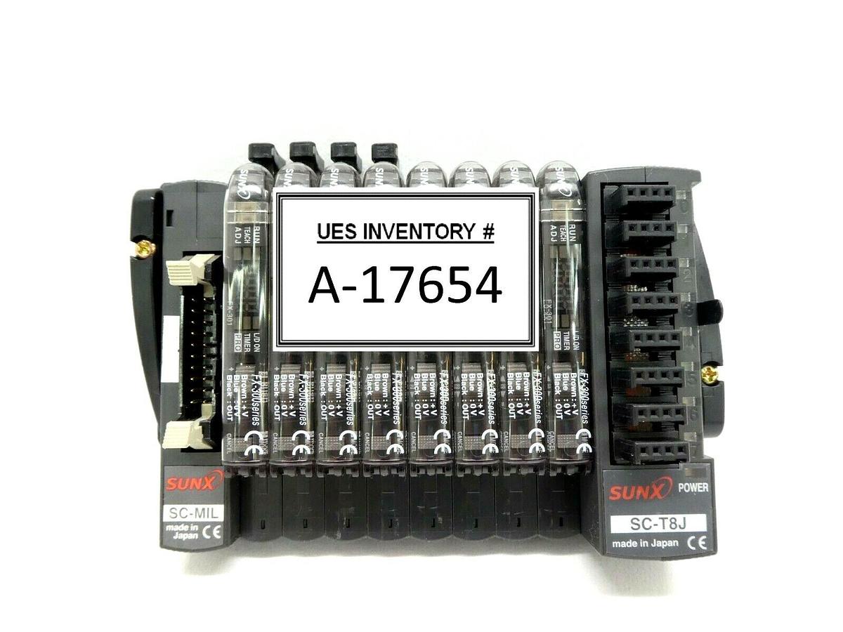 Used Sunx SC Series Sensor-PLC Connection System SC-MIL SC-T8J FX-300 Working Surplus