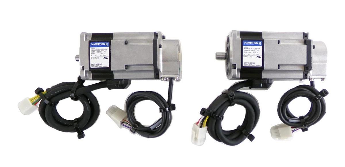 Used Sanyo Denki R2AA05010FCSSYM AC Servo Motor SANMOTION R Lot of 2 Working