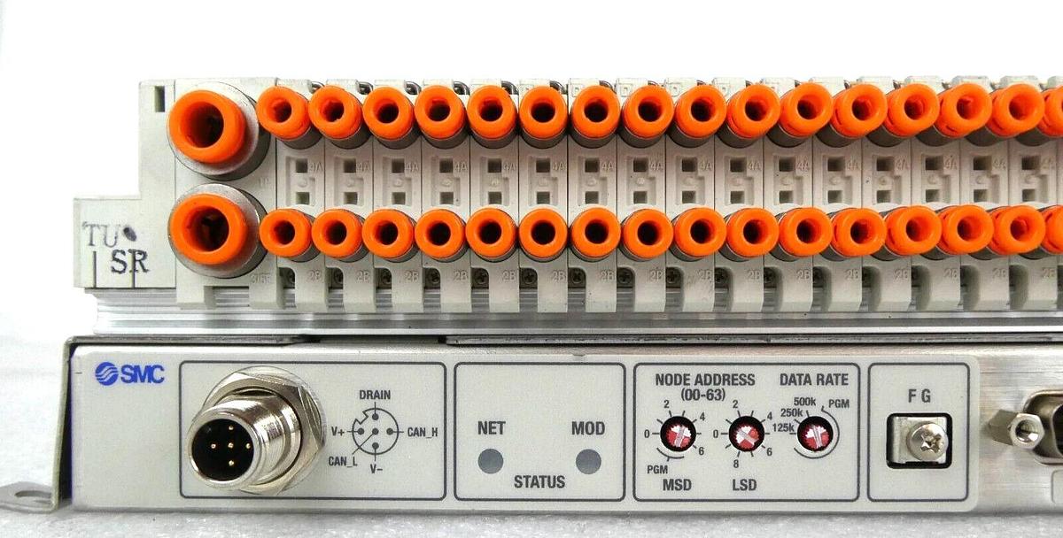 Used SMC IN587-20 63-Port Pneumatic Manifold SJ2A60T-5NFZ-N1-X21 AMAT Working