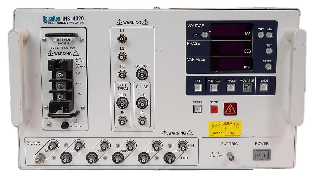Used NoiseKen INS-4020 Impulse Noise Simulator INS Series 18-00061B Untested Surplus