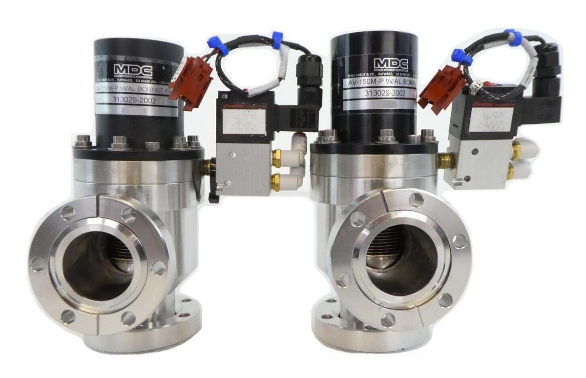 Used MDC Vacuum Products 313029-2002 Angle Valve AV-150M-P Lot of 2 Working