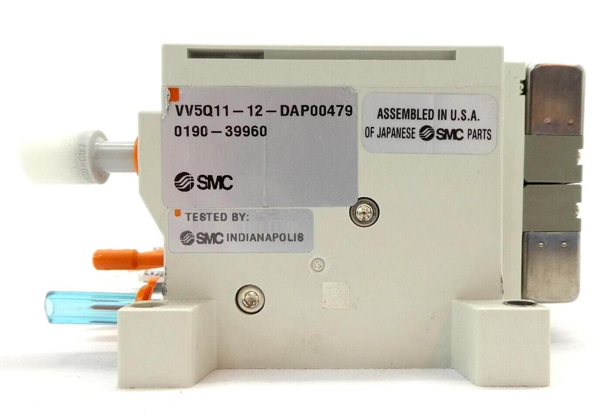 Used SMC VV5Q11-12-DAP00479 12-Port Pneumatic Manifold AMAT 0190-39960 Working Spare
