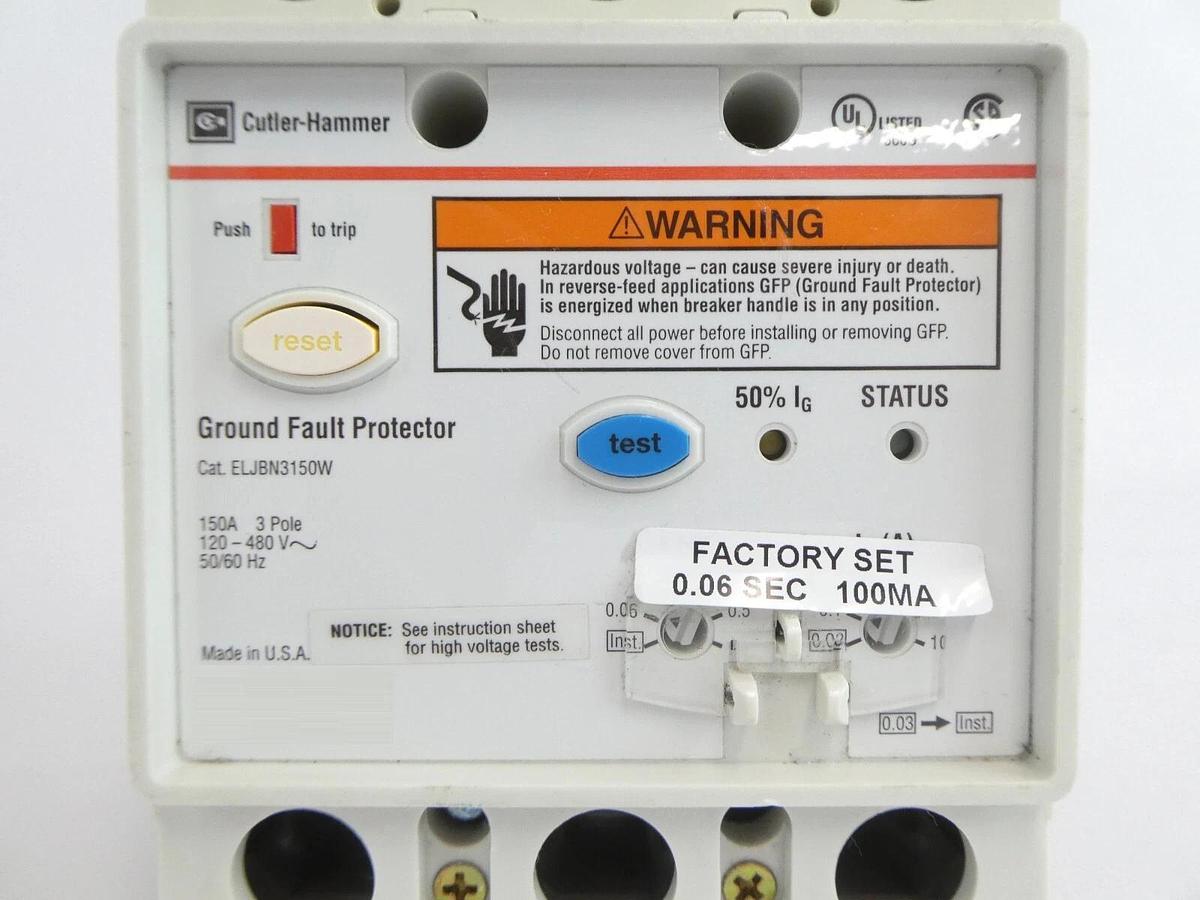 Used AB Allen-Bradley 140U-J2D3-D15 Circuit Breaker ELJBN3150W Working