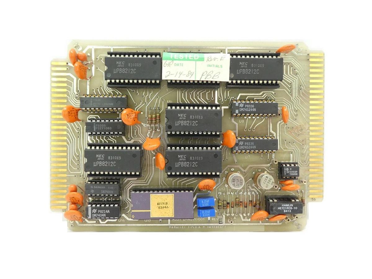 Used Varian Semiconductor VSEA D-H0117001 Parallel I/O Interface PCB H0117001 Rev. E
