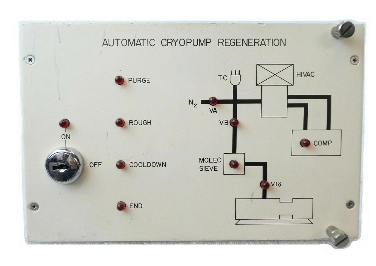 Used Varian F5354-1 Automatic Cryopump Regeneration Controller F5354001 Working Spare