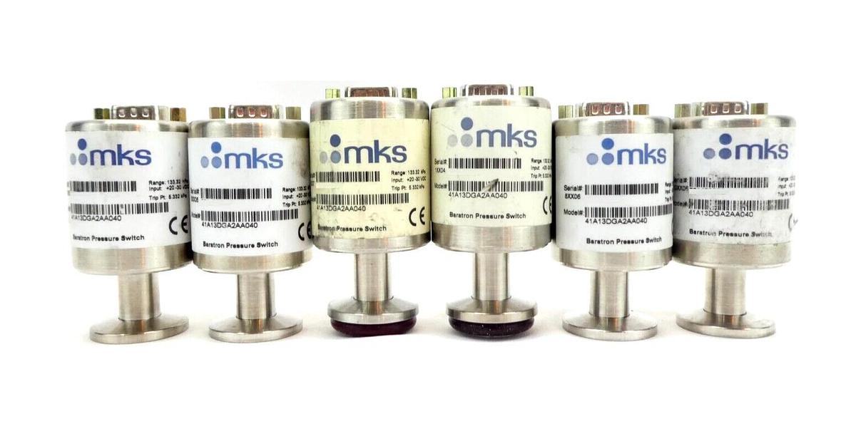 Used MKS Instruments 41A13DGA2AA040 Baratron Pressure Switch Lot of 6 Working Surplus