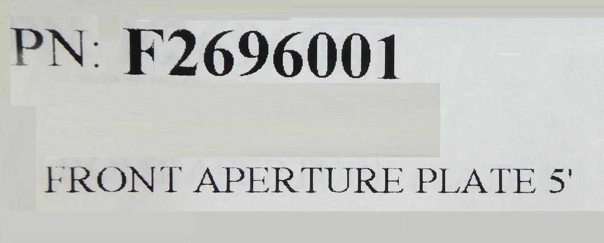 Varian Ion Implant Systems F2696001 Front Aperture Plate 5" Lot of 4 New Spare