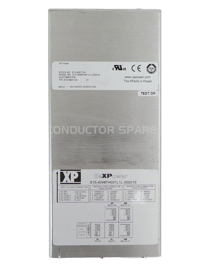 Used XP Power X15-XB0772A Power Supply fleXPower X15-4W4P/4W1L1L-000016 Sciex Working