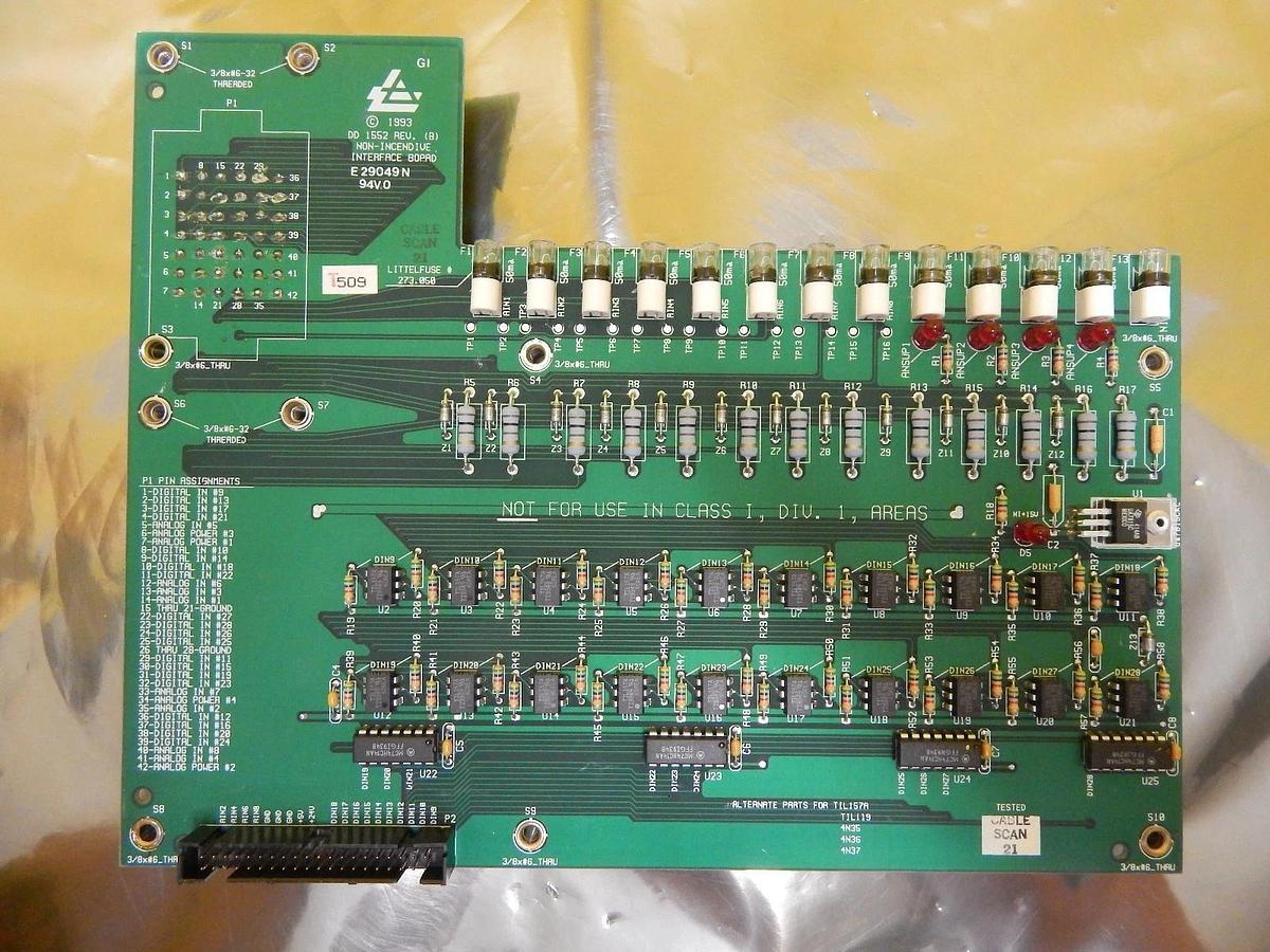 Used Air Products DD 1552 Non-Incendive Interface Board PCB Used Working