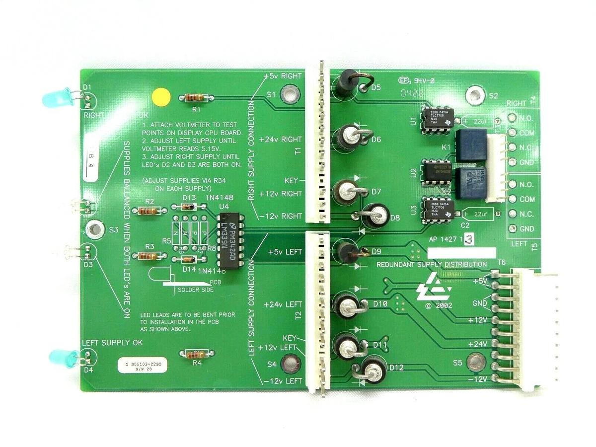 Used Air Products AP142713 Redundant Supply Distribution Board PCB Working Surplus