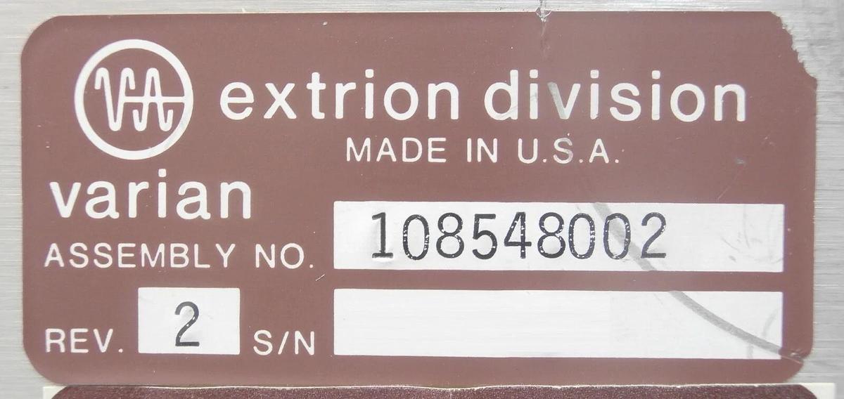Used Varian Semiconductor VSEA 108548002 Beam Scan Controller Working Surplus