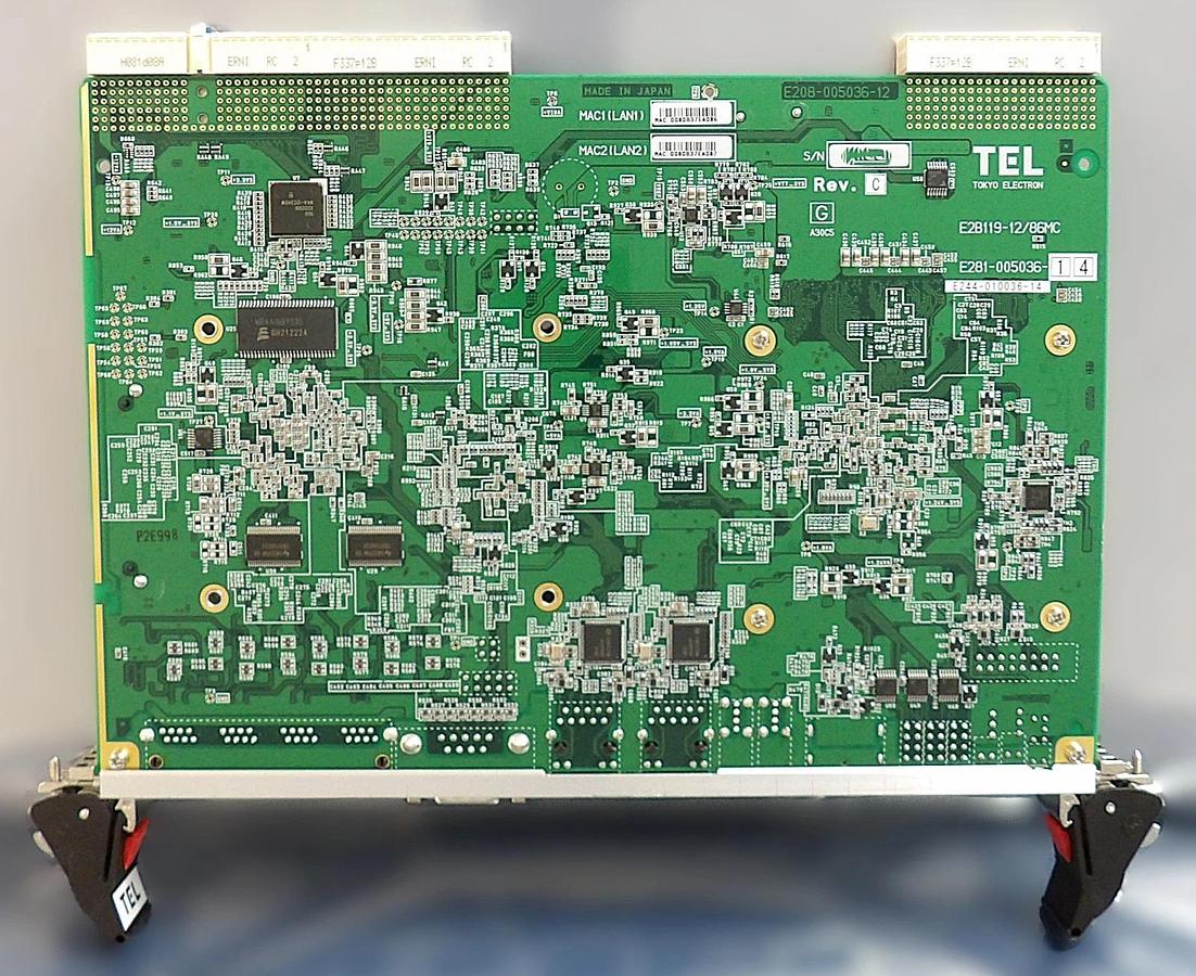 Used TEL Tokyo Electron E244-010036-14 Processor VME PCB Card E2B119-12/86MC Working