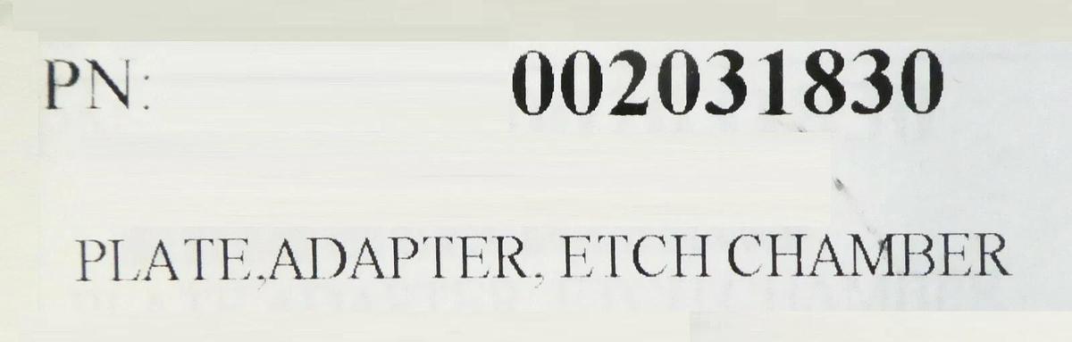 AMAT Applied Materials 0020-31830 Etch Chamber Adapter Plate New Surplus