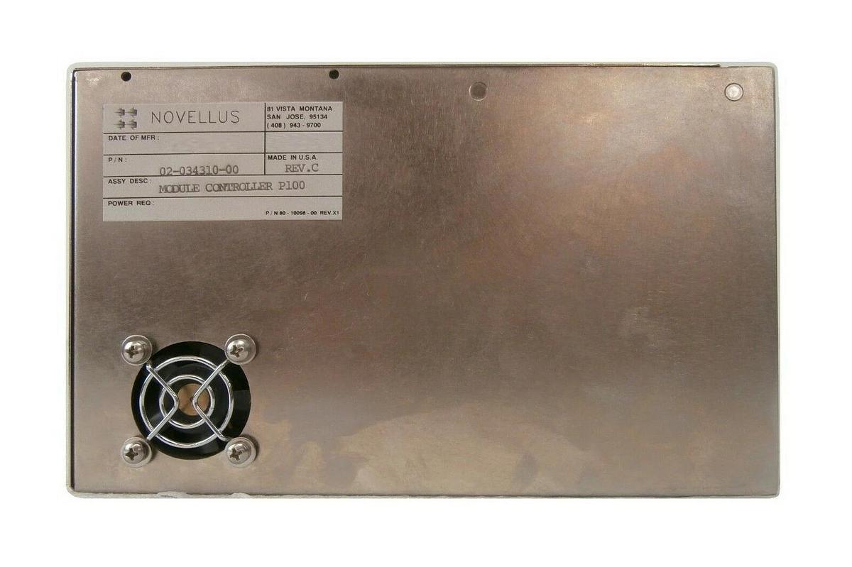 Used Novellus Systems 02-034310-00 Module P100 Controller 647633-203 No Cards Surplus