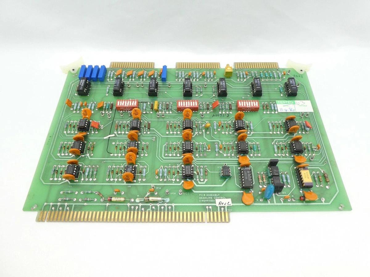 Used Varian Semiconductor VSEA E-H5997001 Beam Line Control PCB Card Rev. C Working