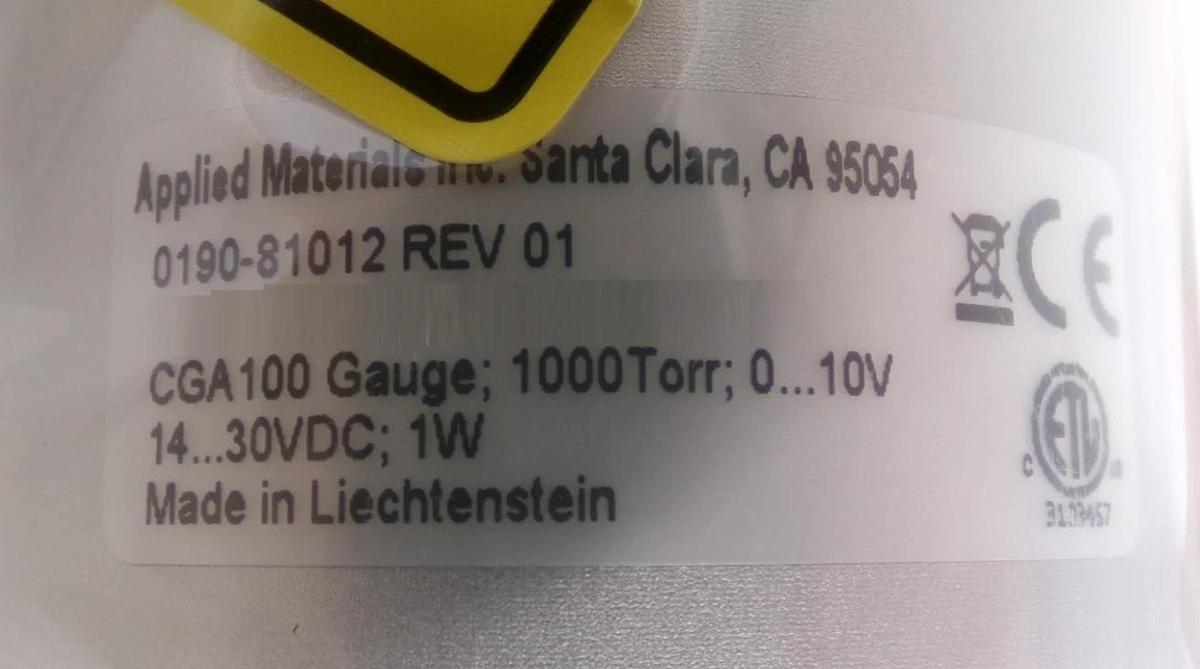 AMAT Applied Materials 0190-81012 Capacitance Gauge CGA100 New Surplus