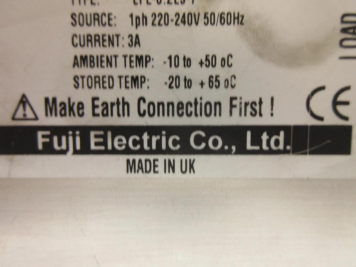 Used Fuji Electric EFL-0.2E9-7 Single Phase RFI Filter Nitto Denko MA3000-II Used