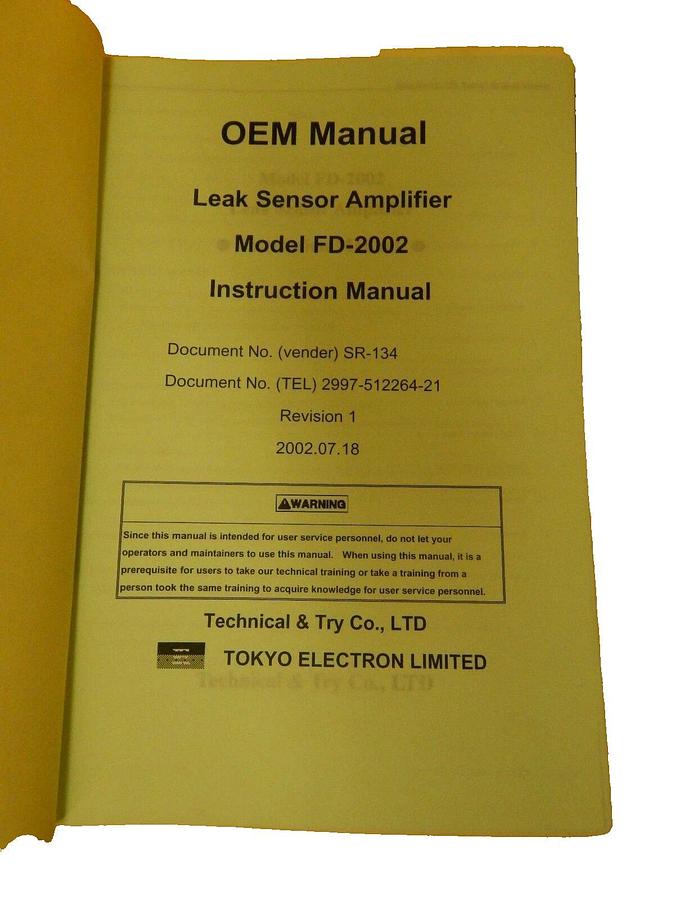 Used TEL Tokyo Electron OEM Operation Manual Set Clean Track Lithius Surplus