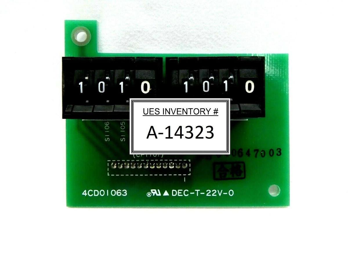Used Hitachi Kokusai Denki 4CD01063 Mechanical Dial Counter PCB Mikro Sonic Working
