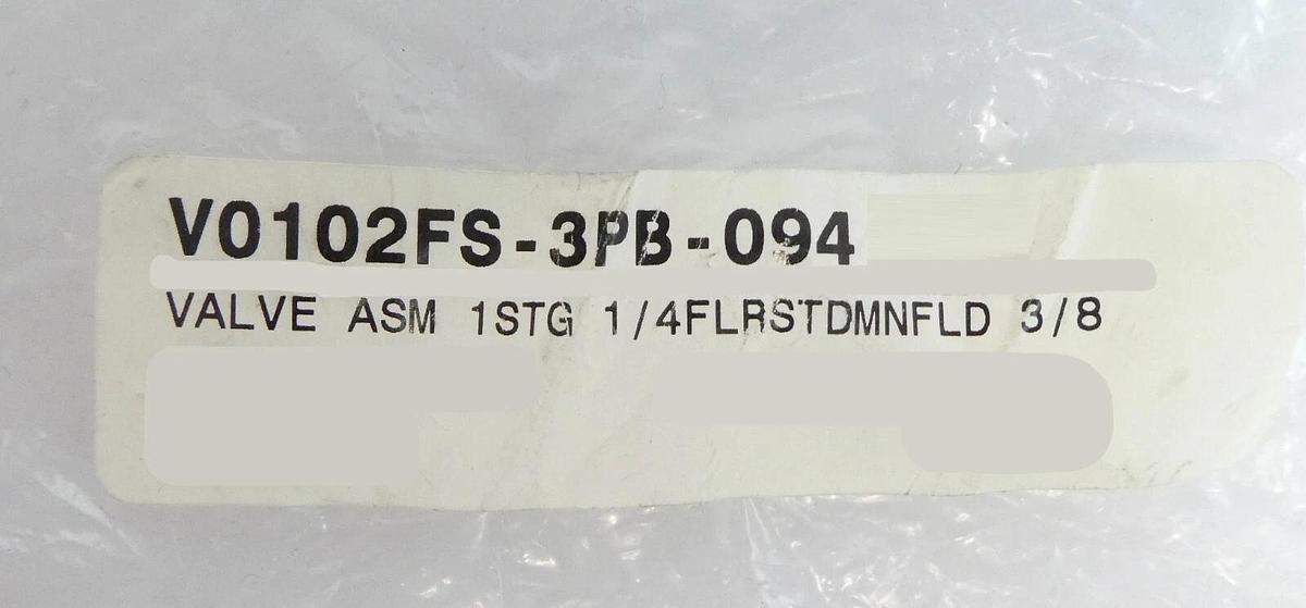 Semitool V0102FS-3PB-094 1 Stage ASM Valve 1/4 Manifold Lot of 4 New