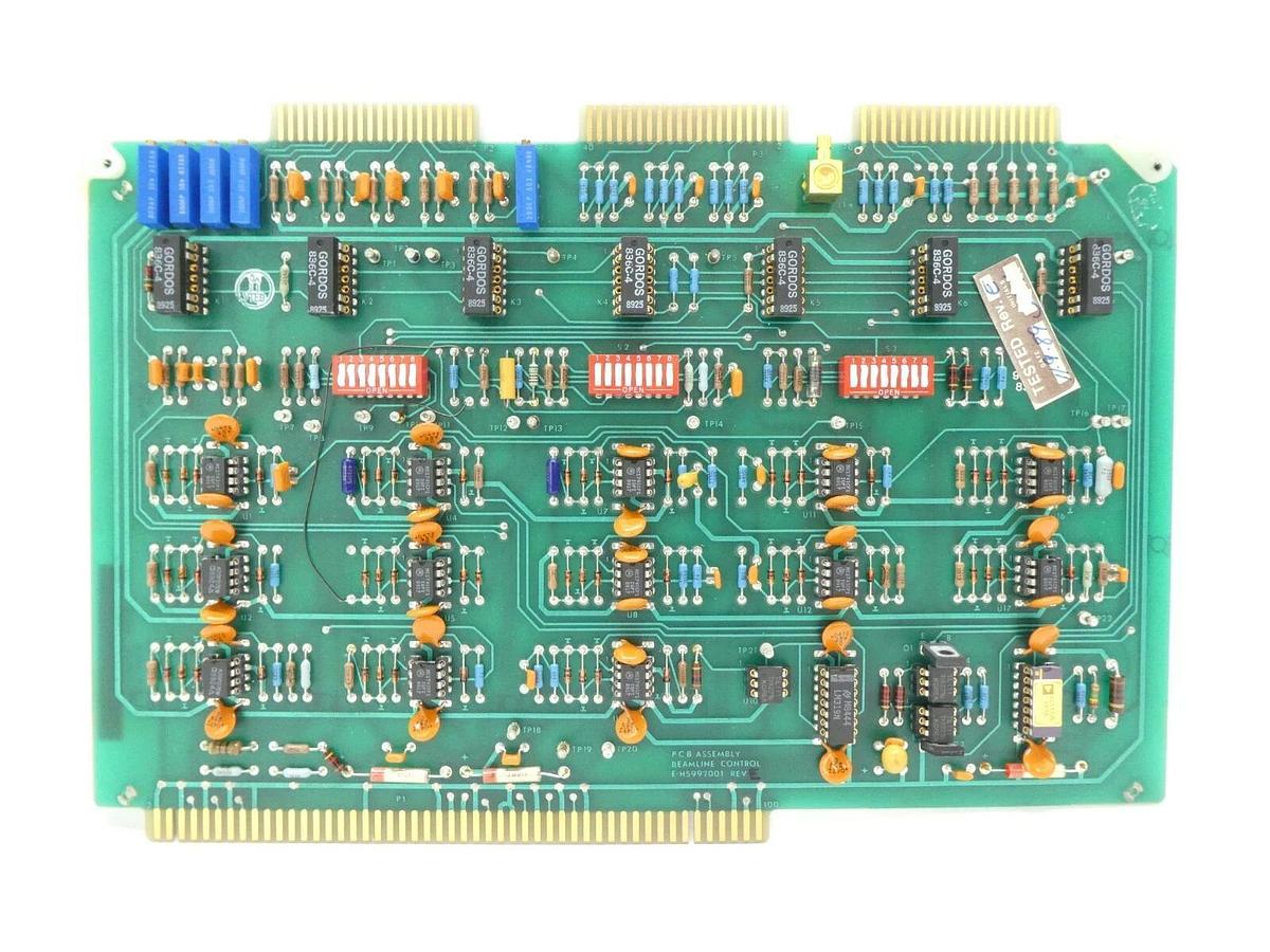 Used Varian Semiconductor VSEA E-H5997001 Beam Line Control PCB Card Rev. E Working