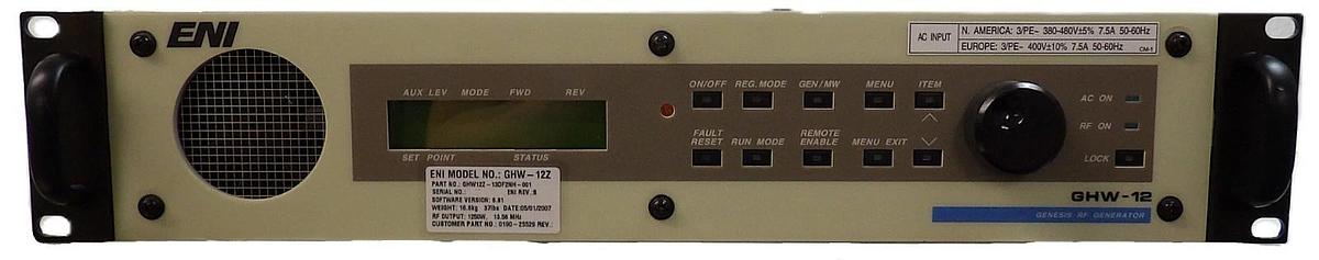 Used GHW-12Z Genesis ENI Power Systems GHW12Z-13DF2NH-001 RF Generator Working