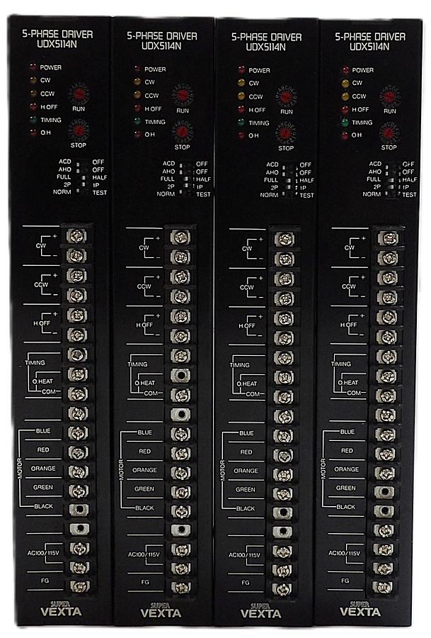 Used Oriental Motor UDX5114N 5-Phase Driver Super VEXTA Lot of 4 Surplus