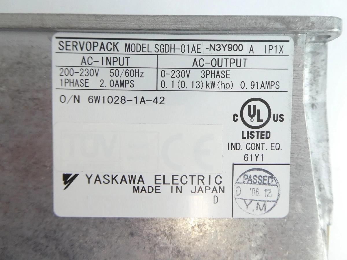 Used Yaskawa Electric SGDH-01BEY222 SGDH-01AE Servo Driver SERVOPACK Lot of 7 Working