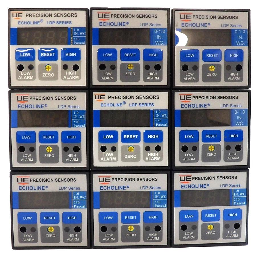 Used UE Precision Sensors LDP1WC/250P-16 LDP1WC-D Pressure Switch Lot of 9 Working