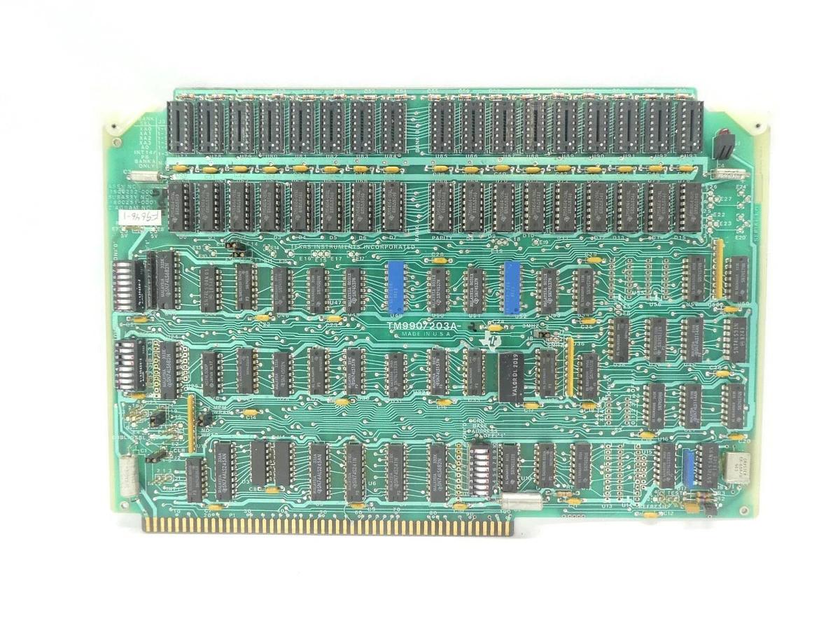 Used Texas Instruments 1600252-0005 RAM Module PCB Card TM990/203A-2 Varian F9646001