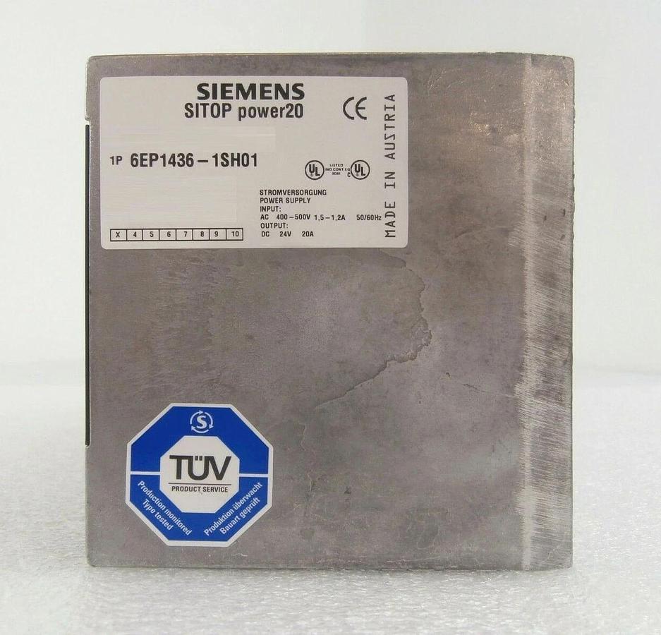 Used Siemens 6EP1436-1SH01 Power Supply SITOP power20 Balzers Unaxis LLS 502 Working